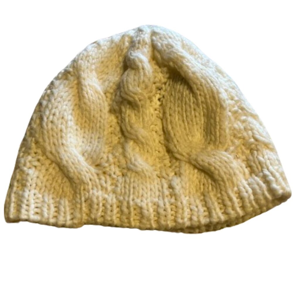 Ana Cable Knit Cream Colored Winter Hat